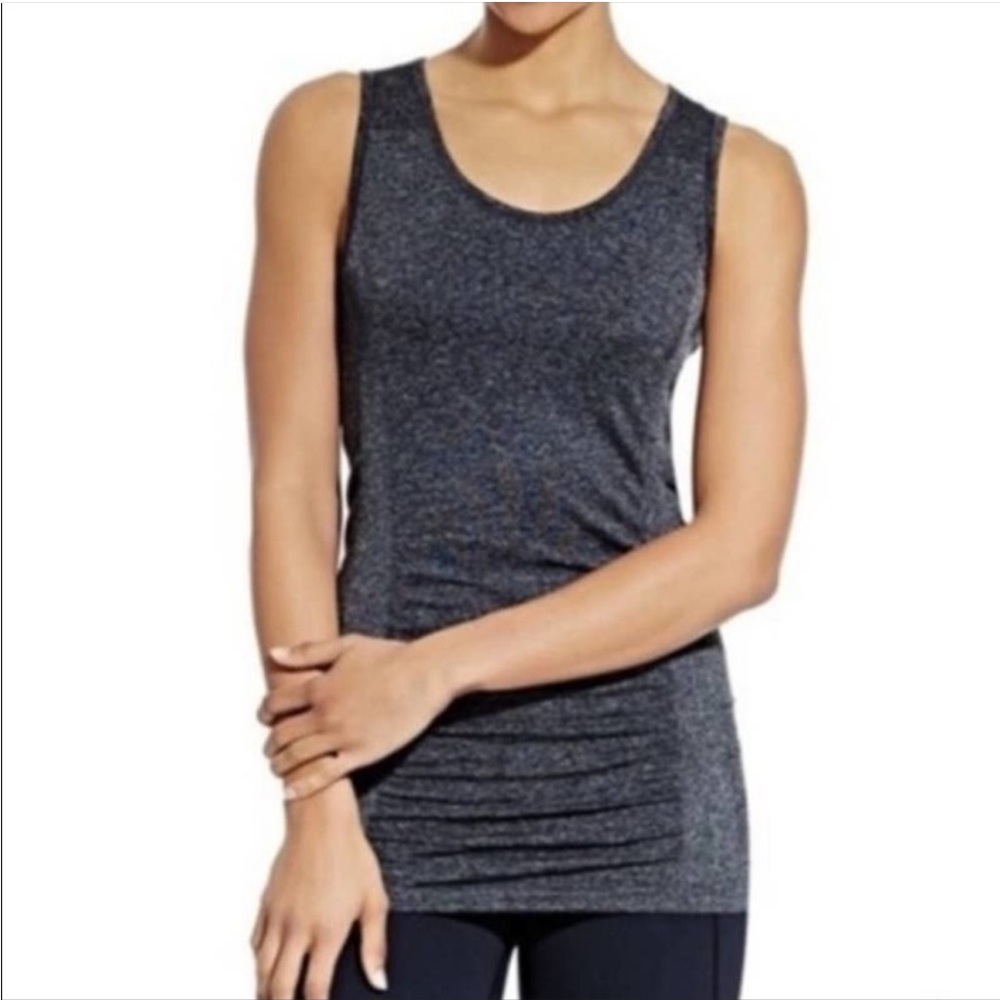 CALIA Gray Seamless Ruched Tank Top 
Size Small